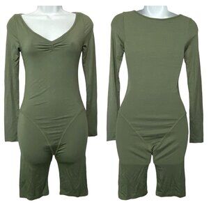 GEEL Ghauri One Piece Romper Bike Short Long Sleeves Soft Base NWT Green M 27-10